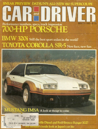 CAR & DRIVER 1980 MAR - KREMER 935K3, IMSA MUSTANG